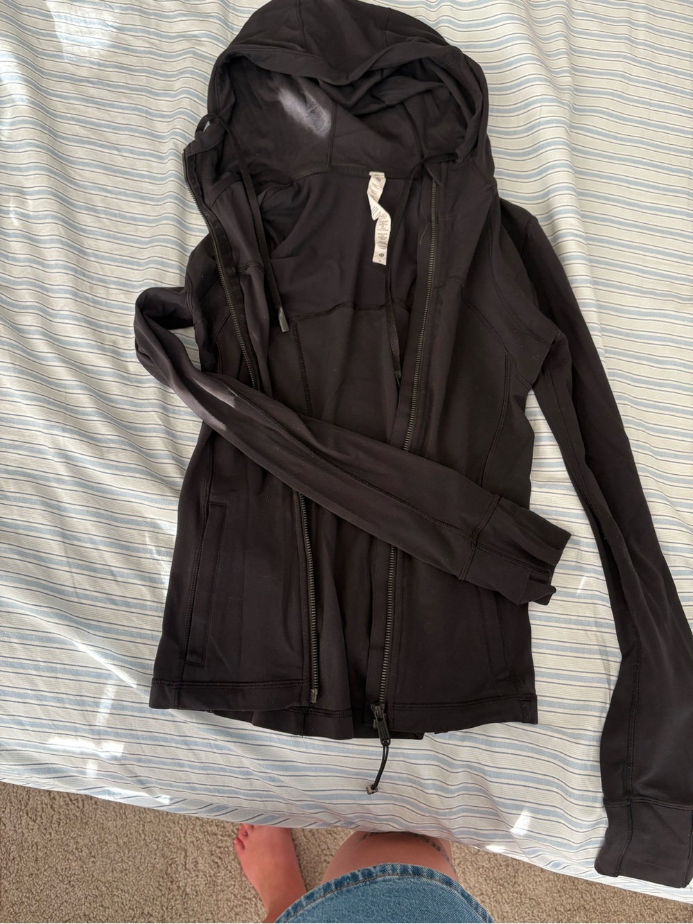 lululemon athletica Black Hooded Zip Jacket